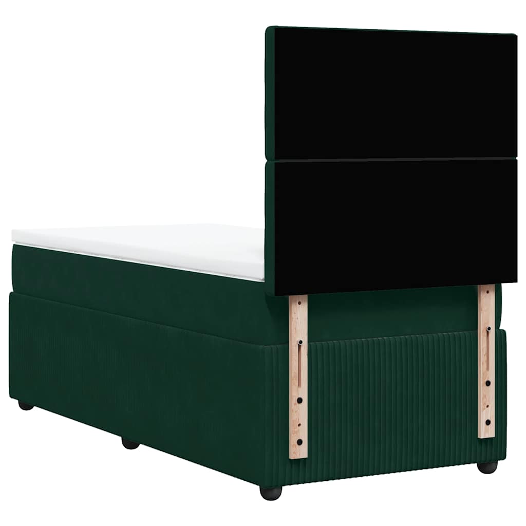 Sommier à lattes de lit et matelas Vert foncé 80x200 cm Velours - XIOS