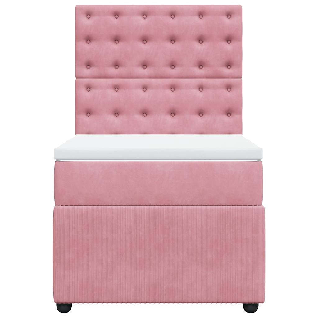 Sommier à lattes de lit avec matelas Rose 90x190 cm Velours