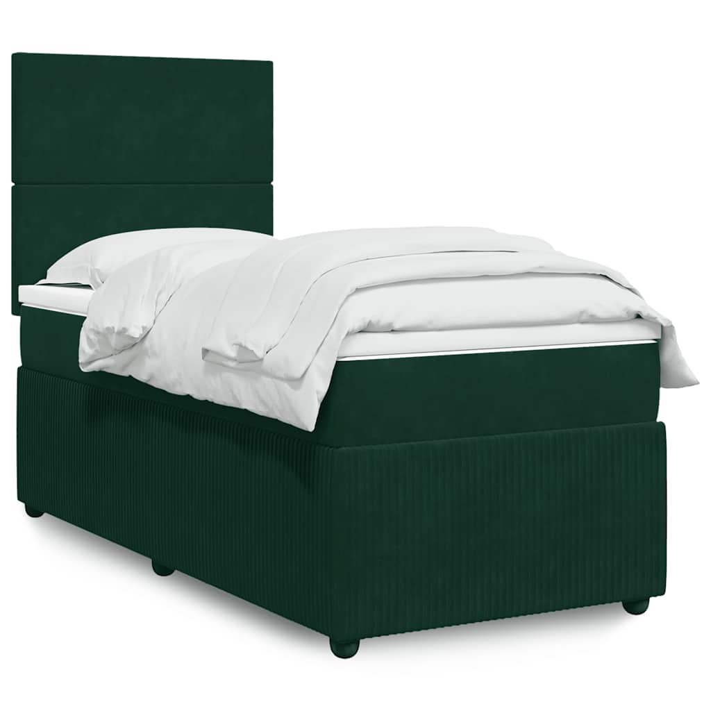 Sommier à lattes de lit avec matelas Vert foncé 90x200 cm - XIOS