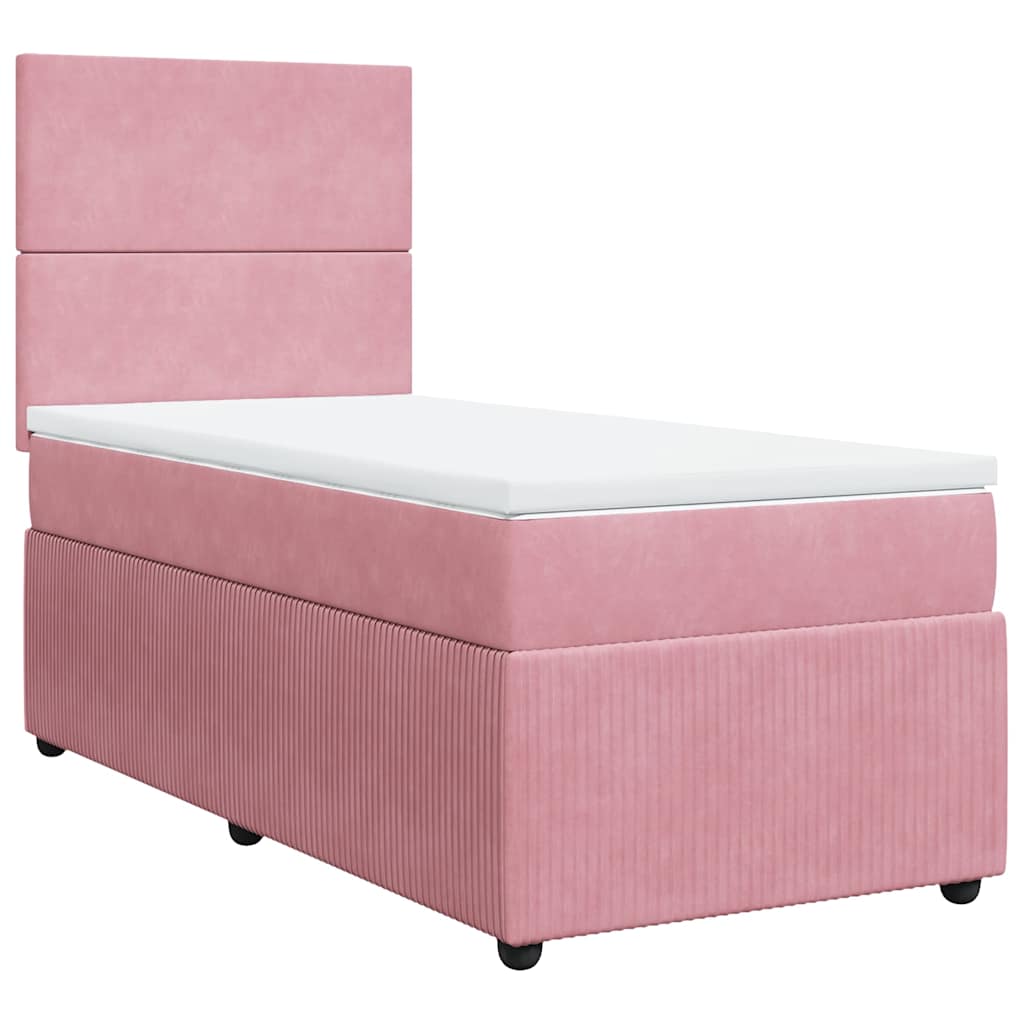 Sommier à lattes de lit avec matelas Rose 90x200 cm Velours - XIOS