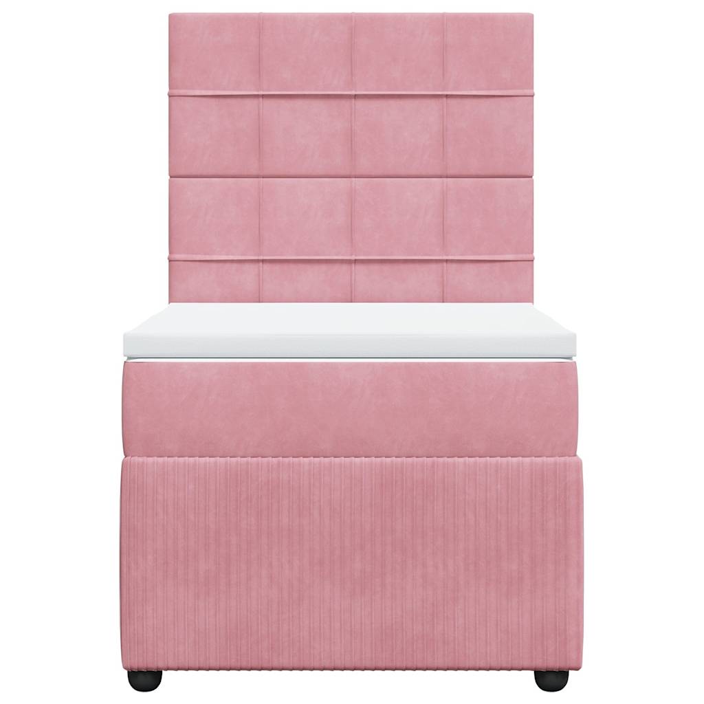 Sommier à lattes de lit avec matelas Rose 90x200 cm Velours - XIOS