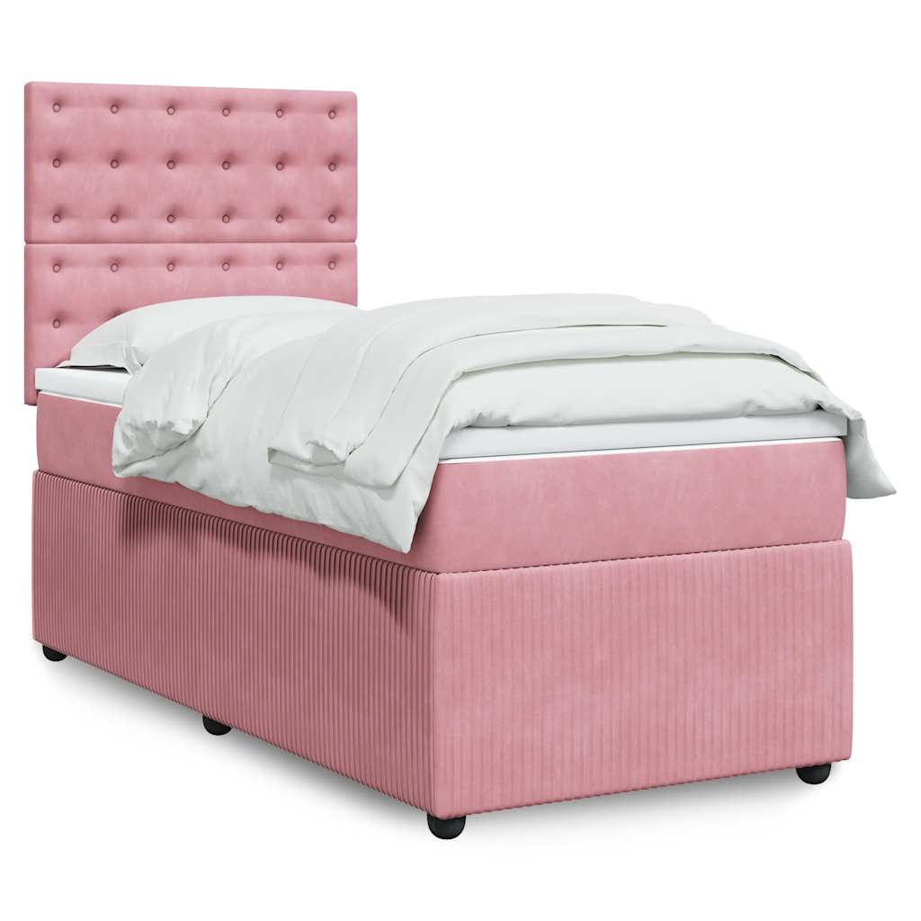 Sommier à lattes de lit avec matelas Rose 90x200 cm Velours - XIOS
