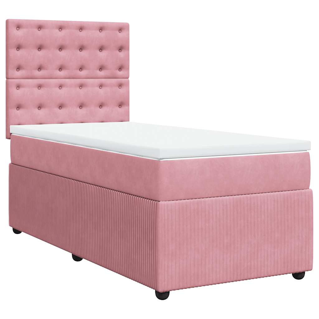 Sommier à lattes de lit avec matelas Rose 100x200 cm Velours - XIOS