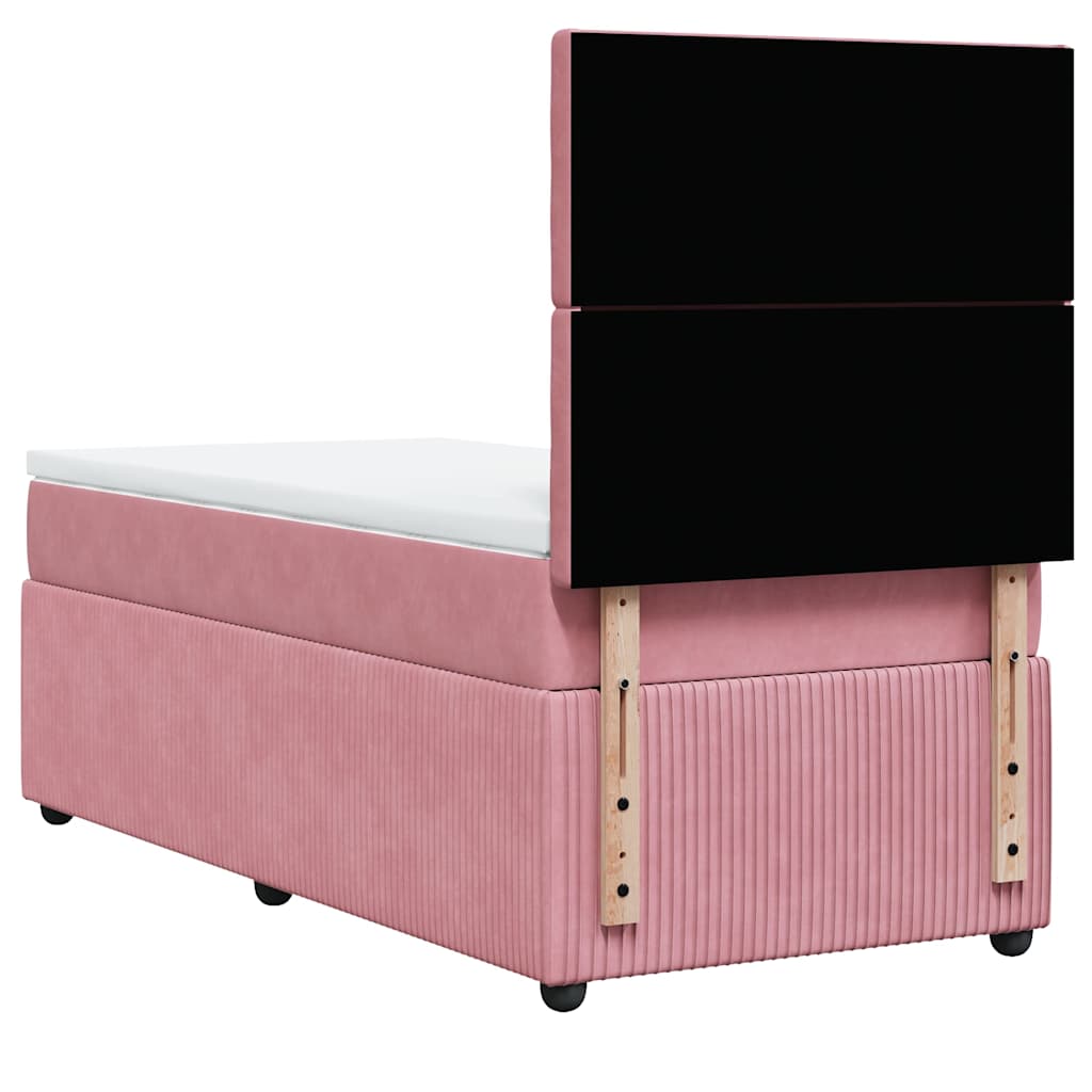 Sommier à lattes de lit avec matelas Rose 100x200 cm Velours - XIOS