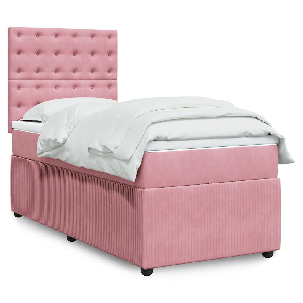 Sommier à lattes de lit avec matelas Rose 100x200 cm Velours - XIOS