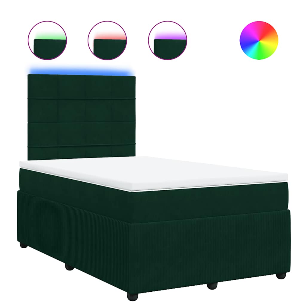 Sommier à lattes de lit avec matelas vert foncé 120x190 cm - XIOS