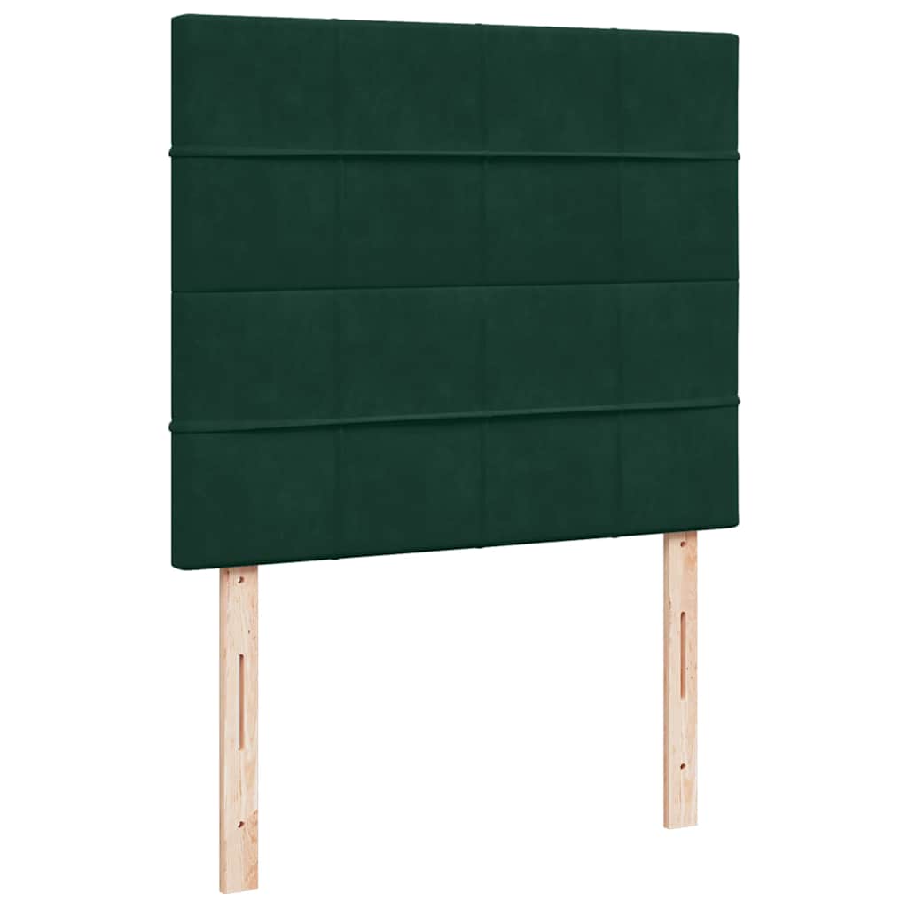 Sommier à lattes de lit avec matelas vert foncé 120x190 cm - XIOS