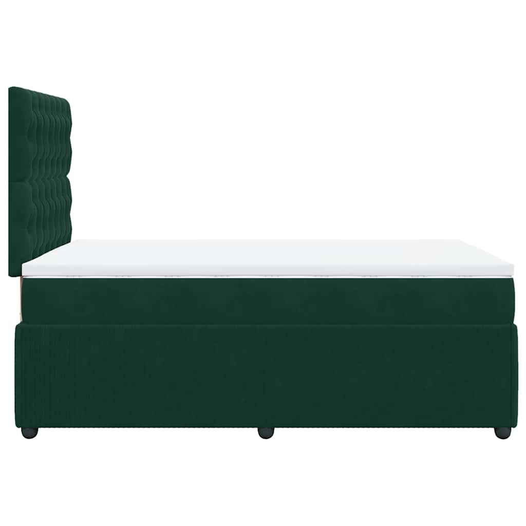 Sommier à lattes de lit avec matelas vert foncé 120x190 cm - XIOS