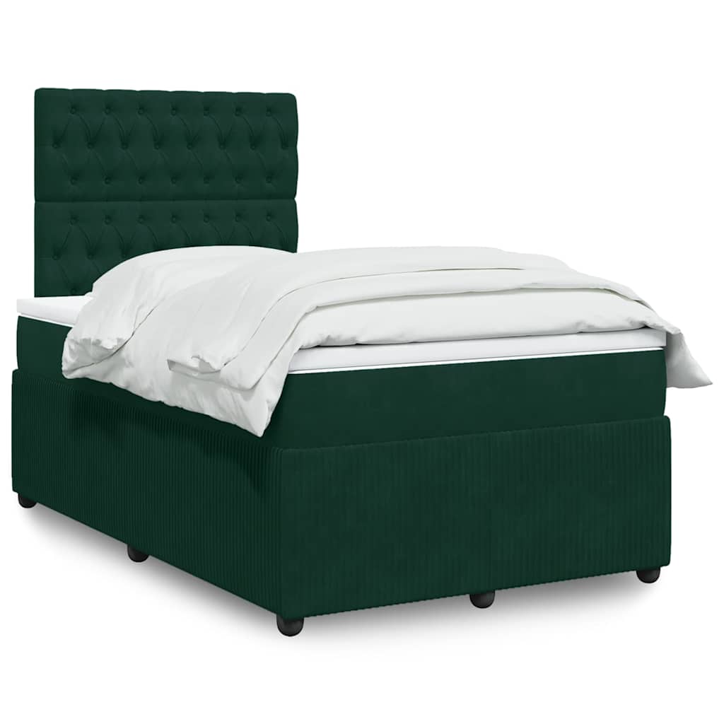 Sommier à lattes de lit avec matelas vert foncé 120x190 cm - XIOS