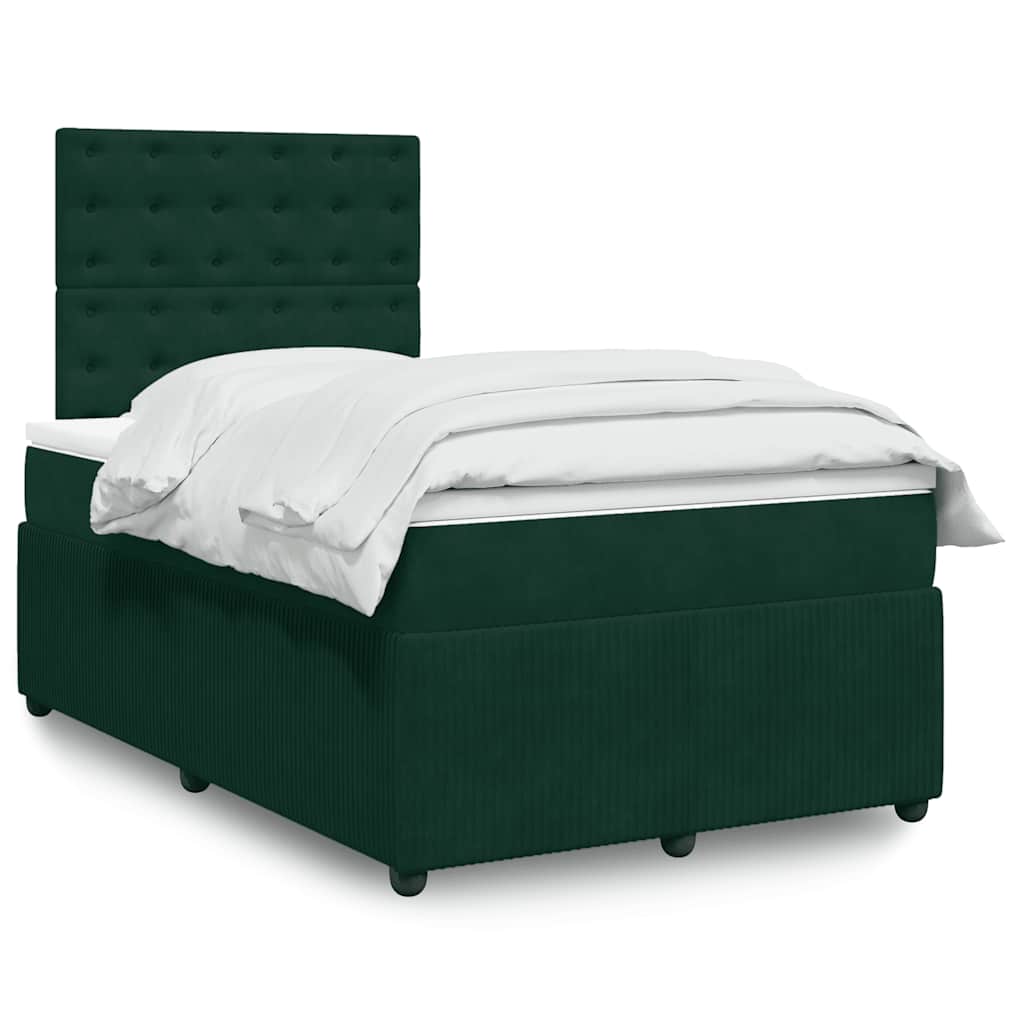 Sommier à lattes de lit avec matelas vert foncé 120x190 cm - XIOS