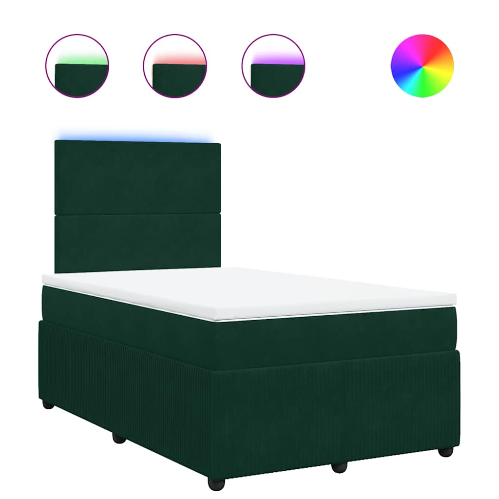 Sommier à lattes de lit et matelas Vert foncé 120x200cm Velours - XIOS