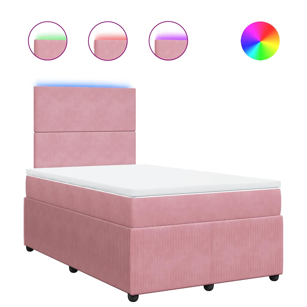Sommier à lattes de lit avec matelas Rose 120x200 cm Velours - XIOS