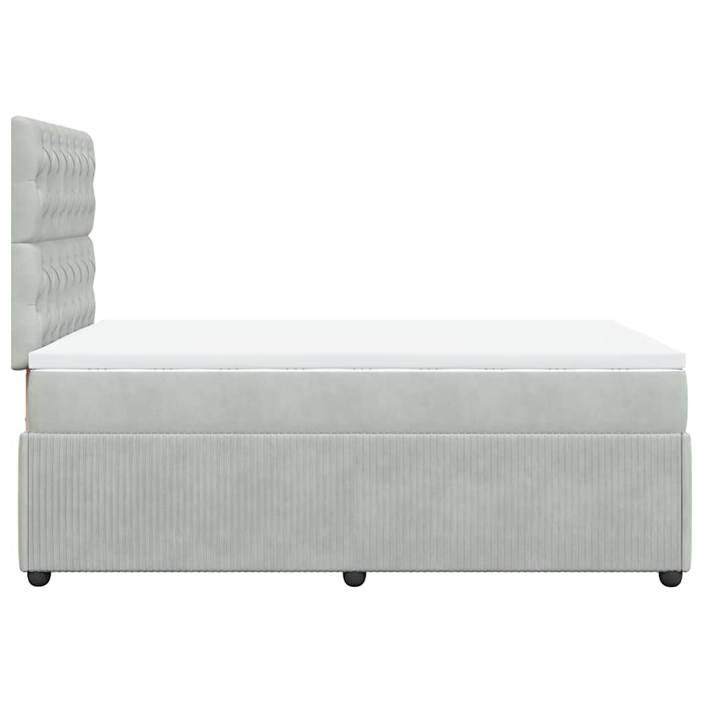 Sommier à lattes de lit et matelas Gris clair 120x200cm Velours - XIOS