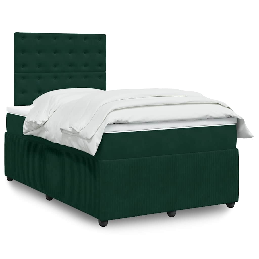 Sommier à lattes de lit et matelas Vert foncé 120x200cm Velours - XIOS