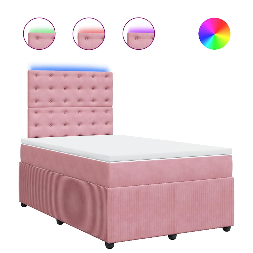 Sommier à lattes de lit avec matelas Rose 120x200 cm Velours - XIOS