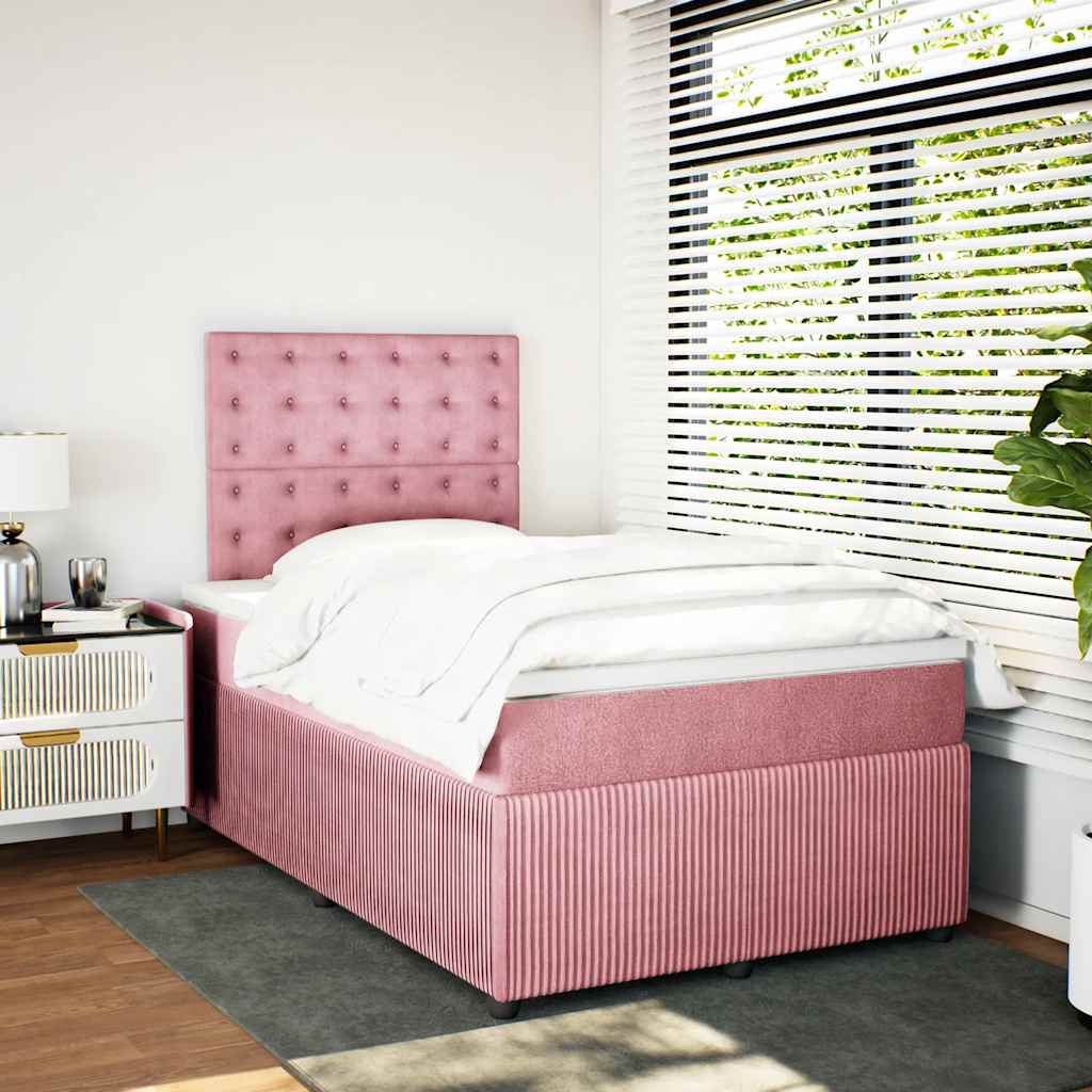 Sommier à lattes de lit avec matelas Rose 120x200 cm Velours - XIOS