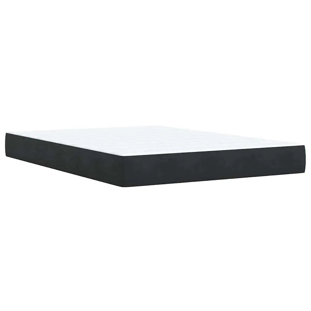 Sommier à lattes de lit avec matelas Noir 140x190 cm Velours - XIOS