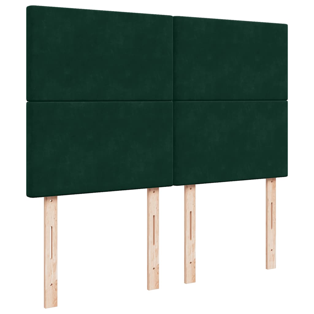 Sommier à lattes de lit et matelas Vert foncé 140x200cm Velours - XIOS