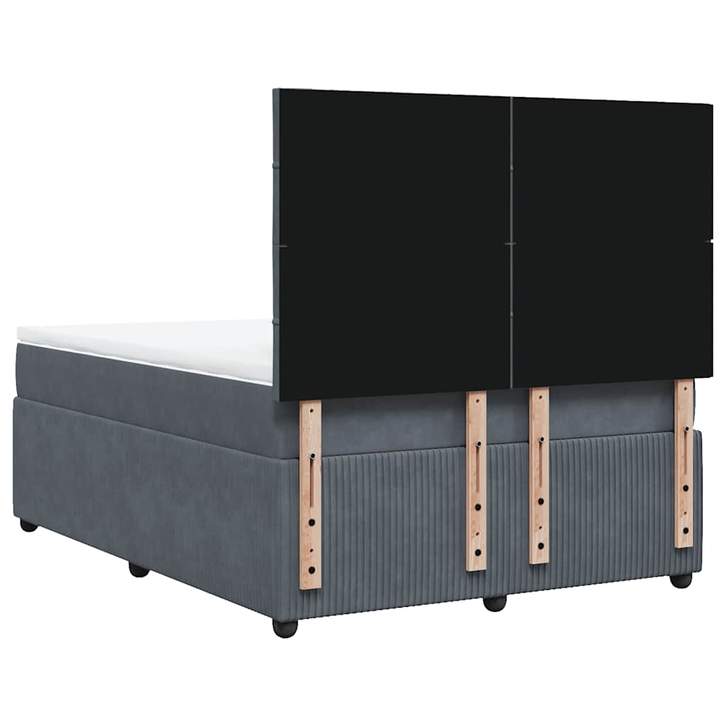 Sommier à lattes de lit et matelas Gris foncé 140x200cm Velours - XIOS