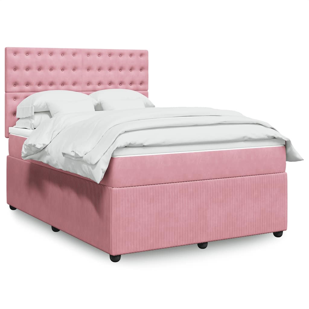 Sommier à lattes de lit avec matelas Rose 140x200 cm Velours - XIOS