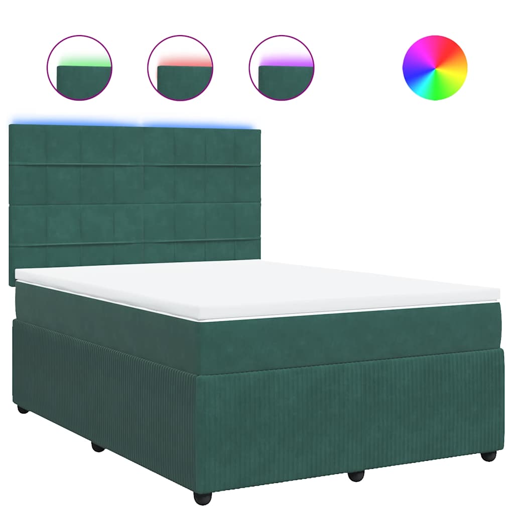 Sommier à lattes de lit et matelas Vert foncé 160x200cm Velours - XIOS
