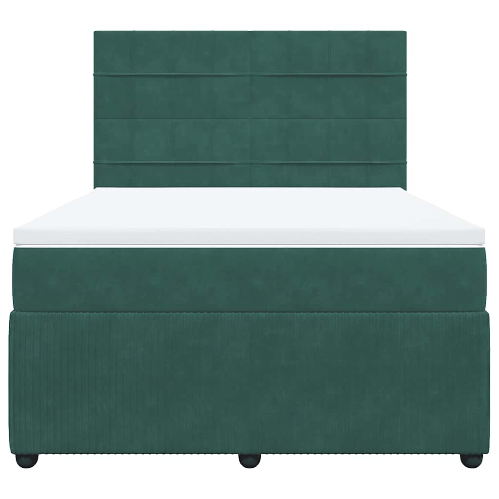 Sommier à lattes de lit et matelas Vert foncé 160x200cm Velours - XIOS