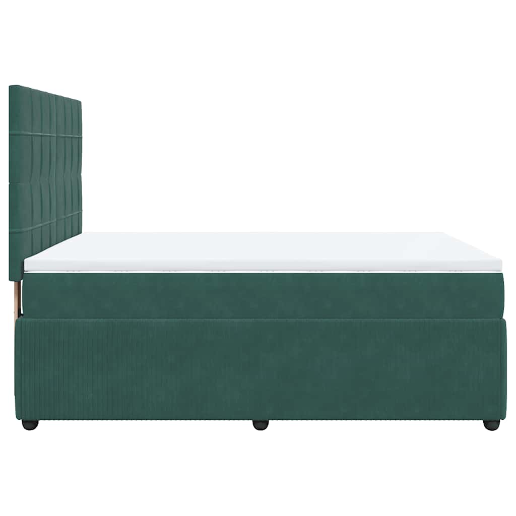 Sommier à lattes de lit et matelas Vert foncé 160x200cm Velours - XIOS