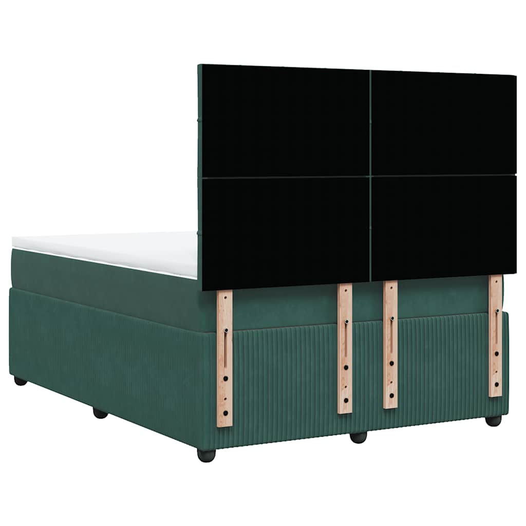 Sommier à lattes de lit et matelas Vert foncé 160x200cm Velours - XIOS