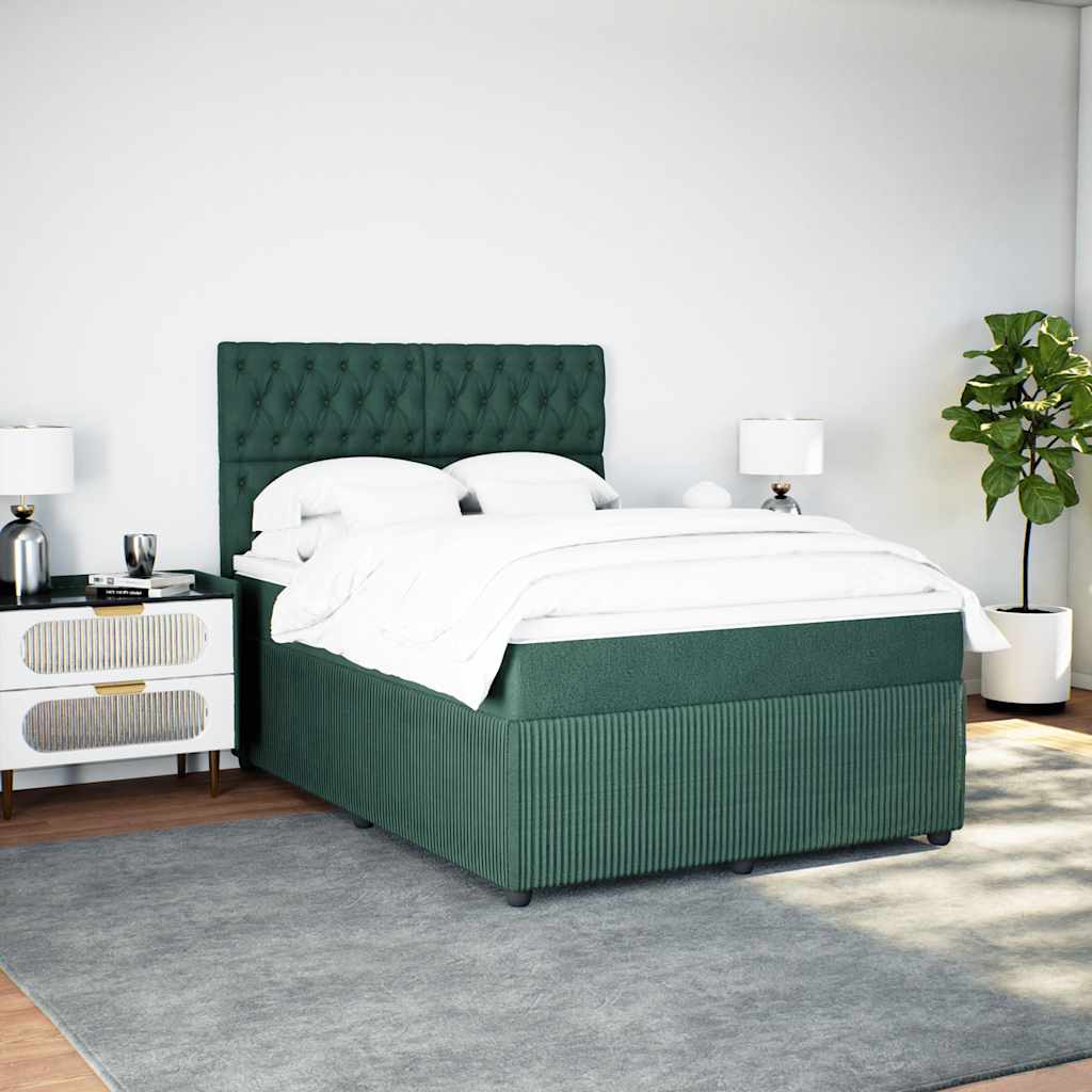 Sommier à lattes de lit et matelas Vert foncé 160x200cm Velours - XIOS