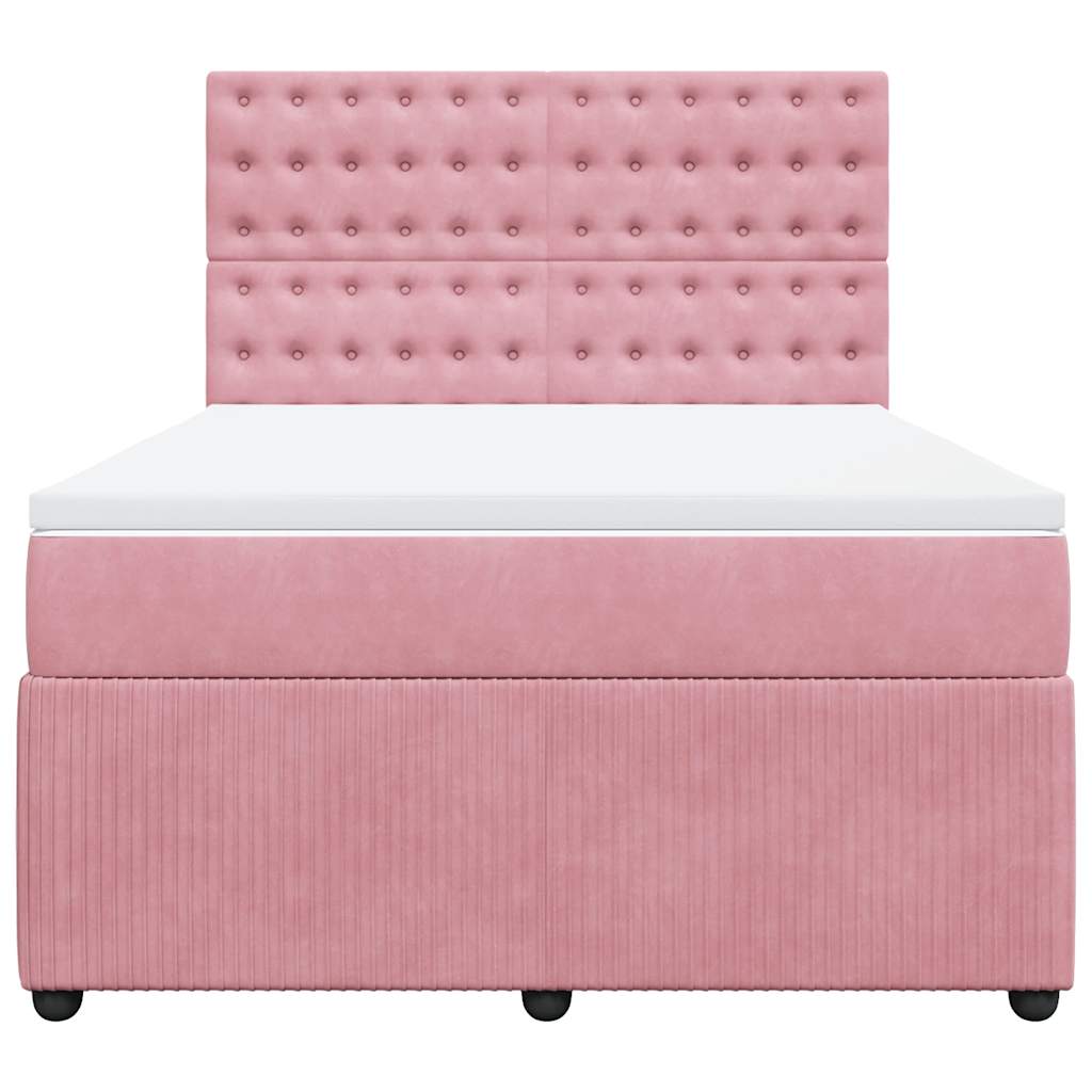 Sommier à lattes de lit avec matelas Rose 160x200 cm Velours - XIOS