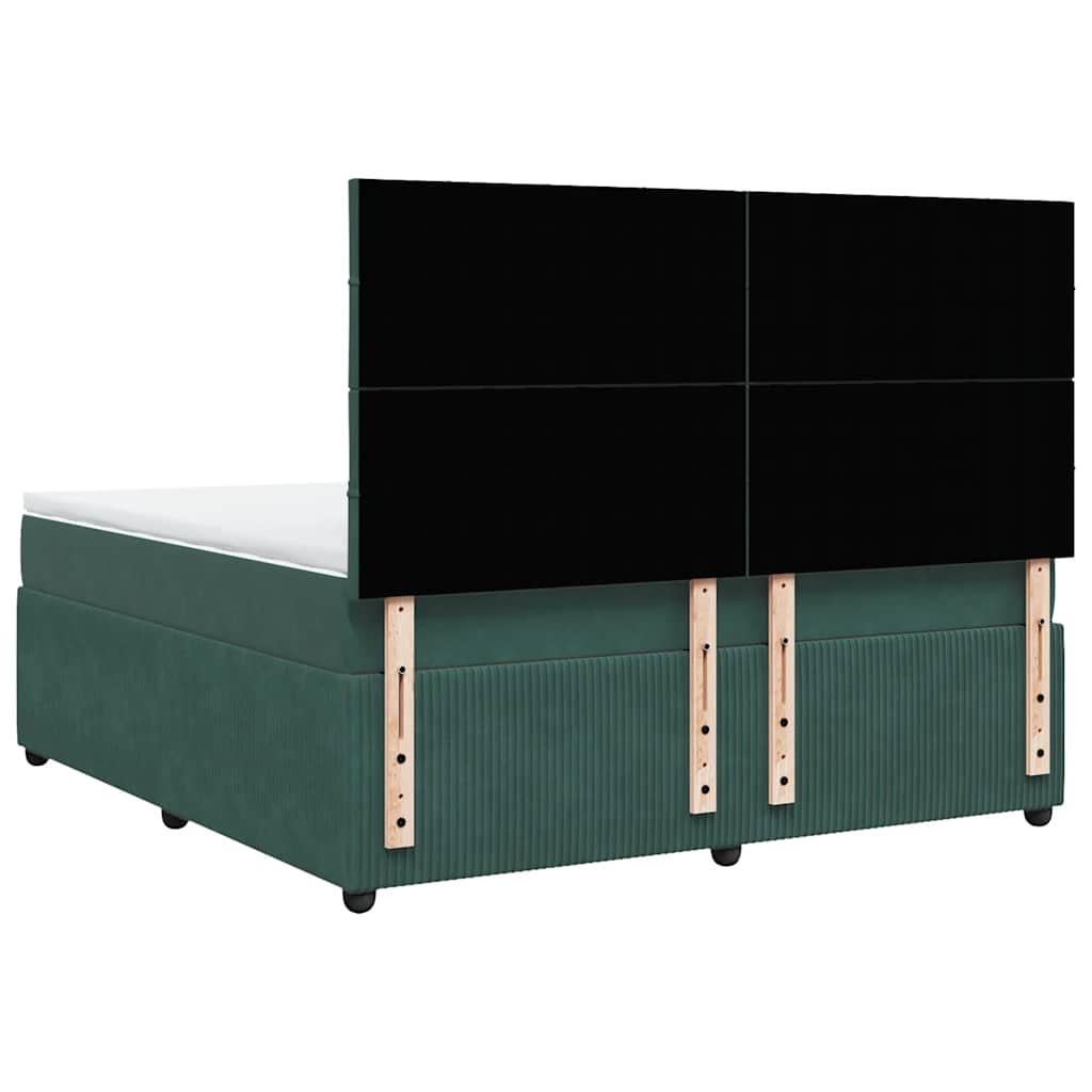 Sommier à lattes de lit et matelas Vert foncé 180x200cm Velours - XIOS