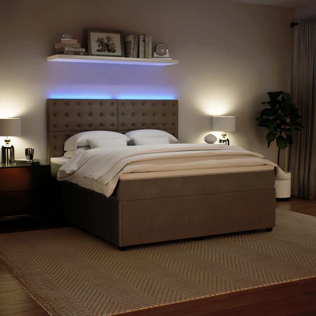 Sommier à lattes de lit et matelas Gris clair 180x200cm Velours - XIOS