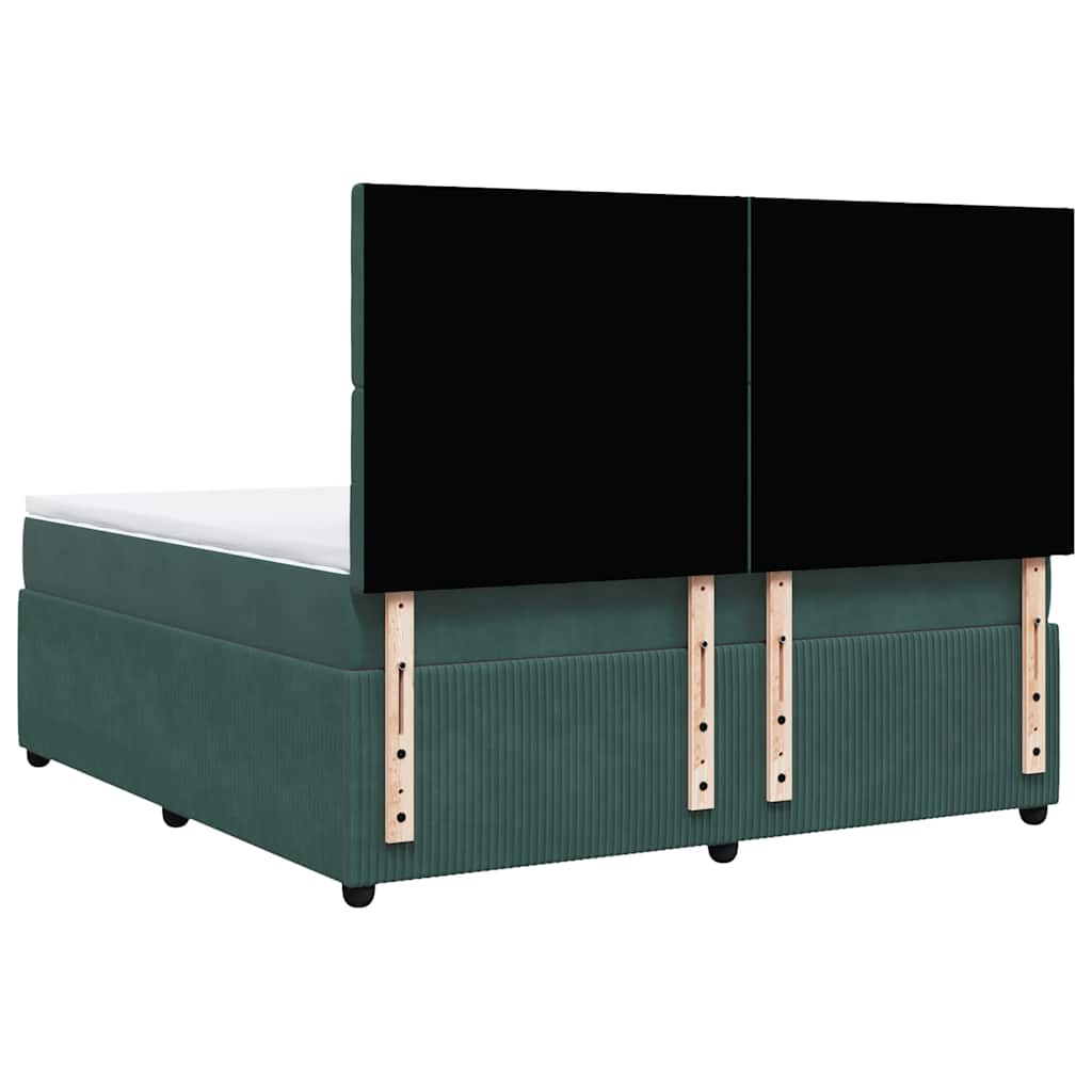Sommier à lattes de lit et matelas Vert foncé 180x200cm Velours - XIOS