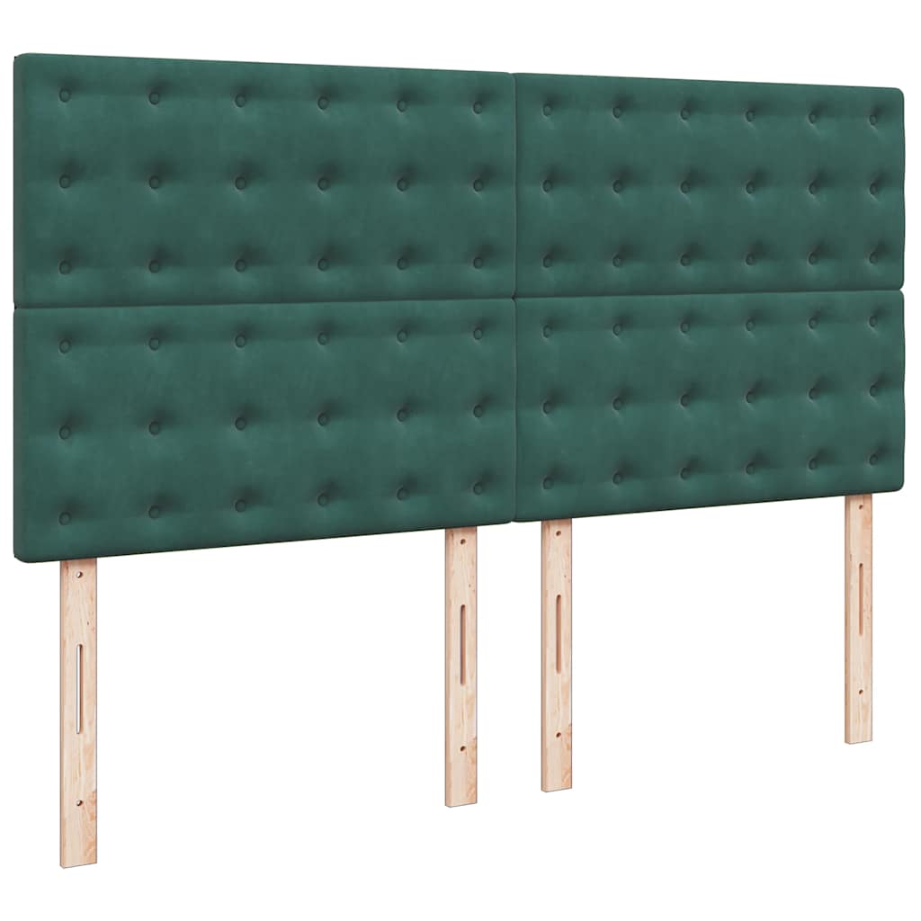 Sommier à lattes de lit et matelas Vert foncé 180x200cm Velours - XIOS