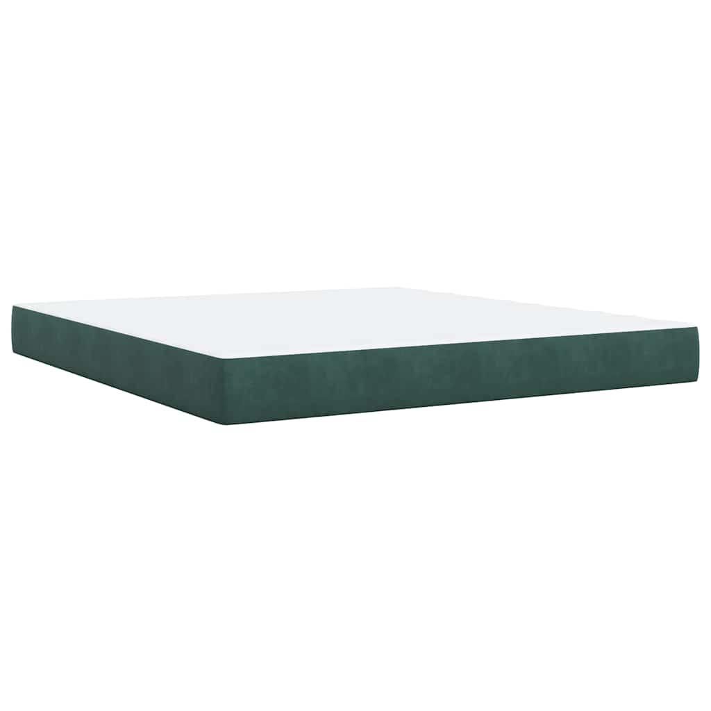 Sommier à lattes de lit et matelas Vert foncé 180x200cm Velours - XIOS