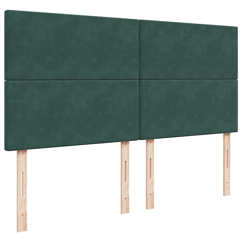 Sommier à lattes de lit et matelas Vert foncé 200x200cm Velours - XIOS