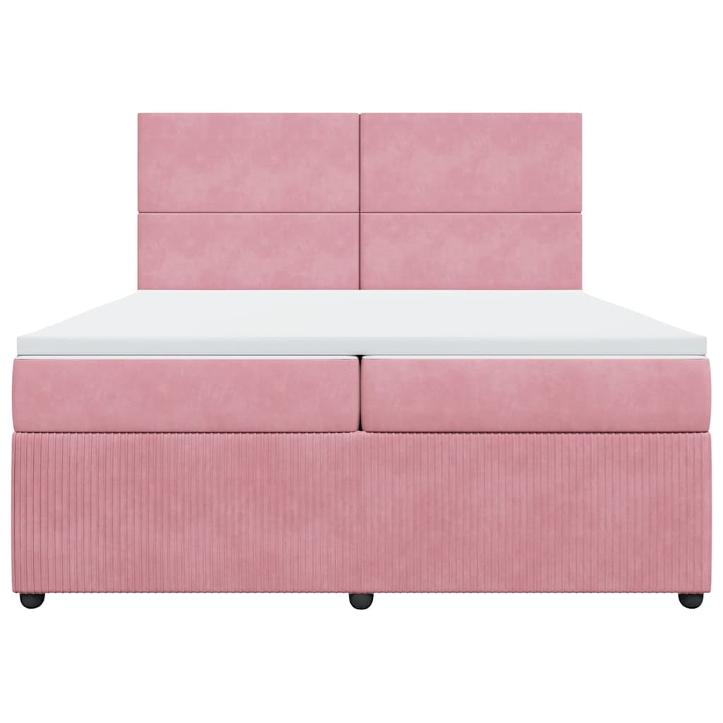 Sommier à lattes de lit avec matelas Rose 200x200 cm Velours - XIOS