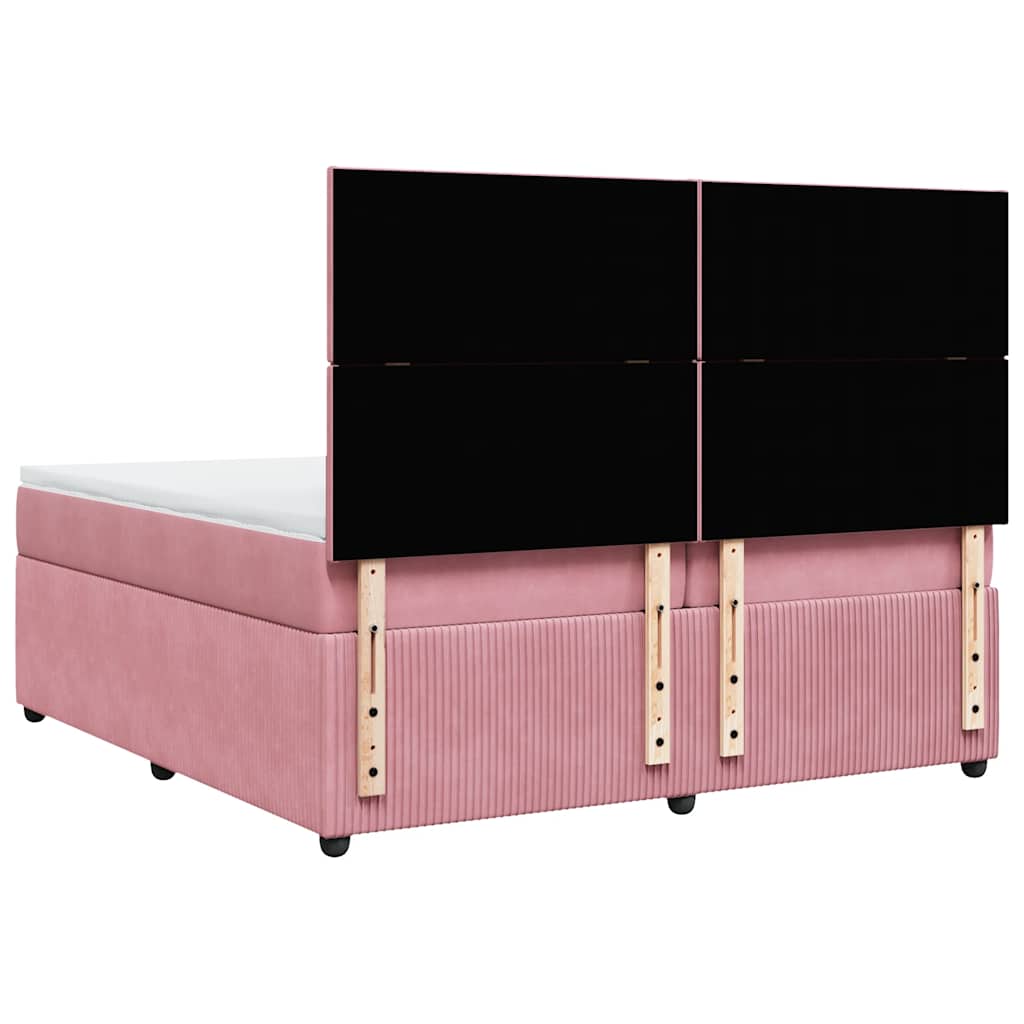 Sommier à lattes de lit avec matelas Rose 200x200 cm Velours - XIOS