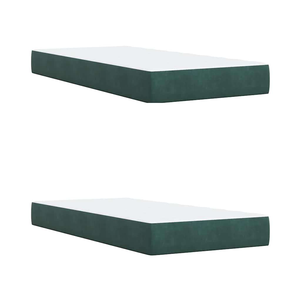 Sommier à lattes de lit et matelas Vert foncé 200x200cm Velours - XIOS
