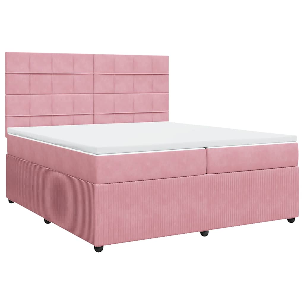 Sommier à lattes de lit avec matelas Rose 200x200 cm Velours - XIOS