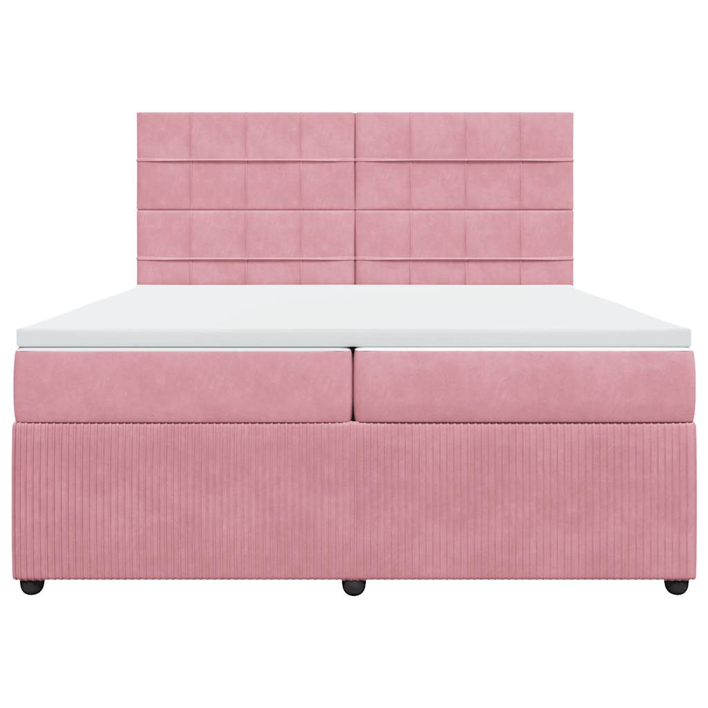 Sommier à lattes de lit avec matelas Rose 200x200 cm Velours - XIOS