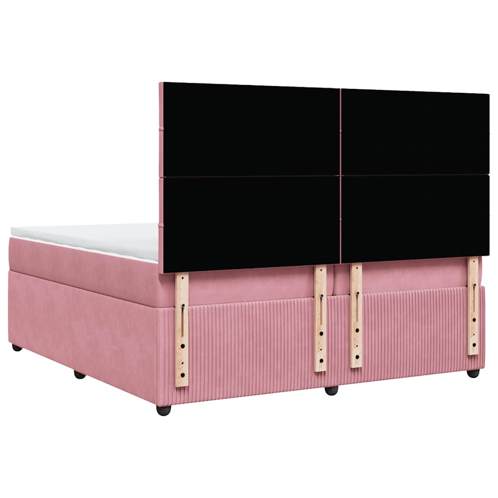 Sommier à lattes de lit avec matelas Rose 200x200 cm Velours - XIOS