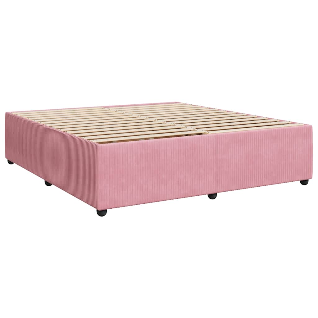 Sommier à lattes de lit avec matelas Rose 200x200 cm Velours - XIOS