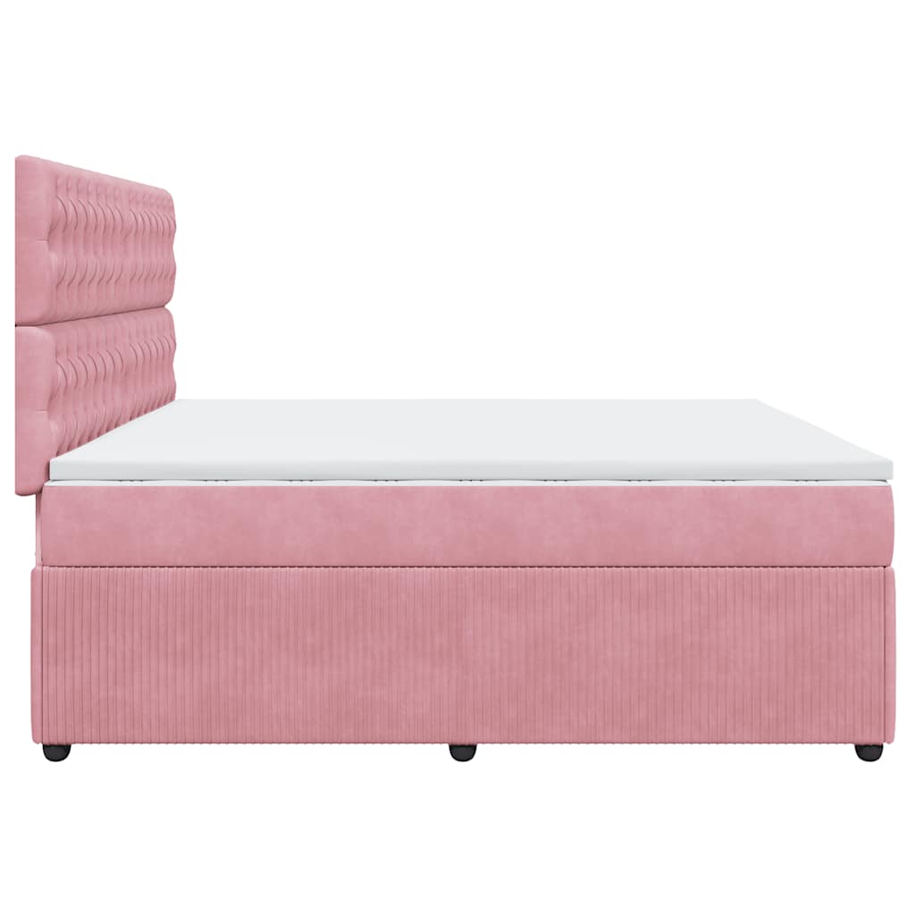 Sommier à lattes de lit avec matelas Rose 200x200 cm Velours - XIOS
