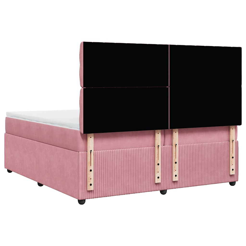 Sommier à lattes de lit avec matelas Rose 200x200 cm Velours - XIOS
