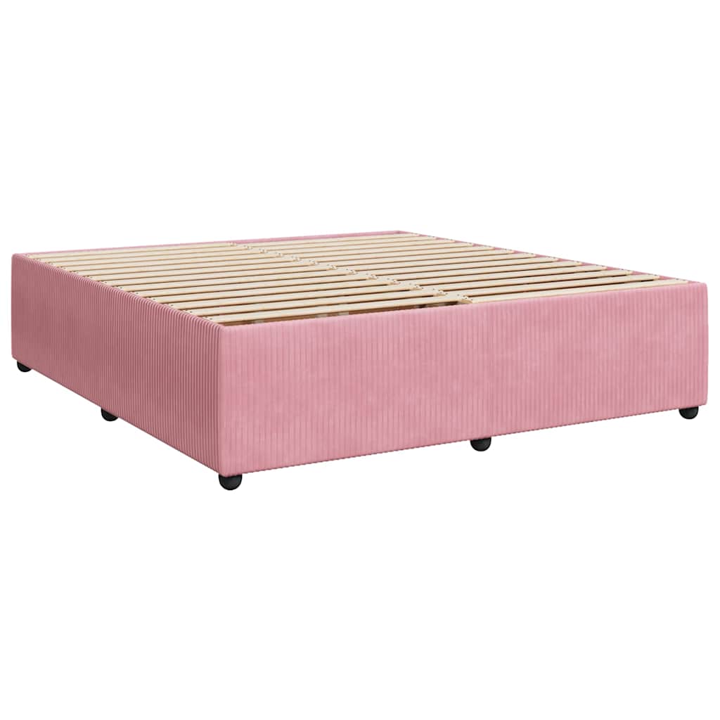 Sommier à lattes de lit avec matelas Rose 200x200 cm Velours - XIOS