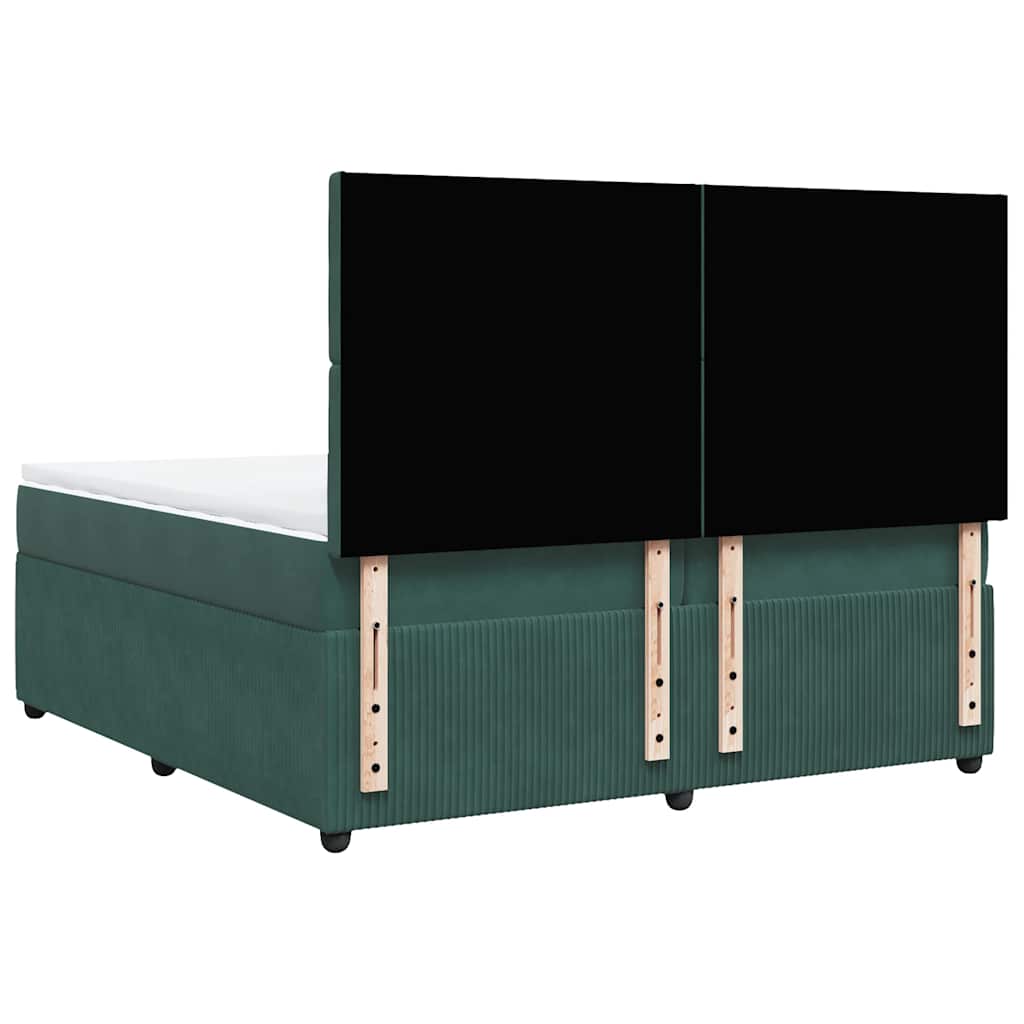 Sommier à lattes de lit et matelas Vert foncé 200x200cm Velours - XIOS