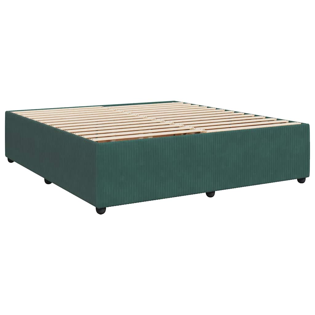 Sommier à lattes de lit et matelas Vert foncé 200x200cm Velours - XIOS