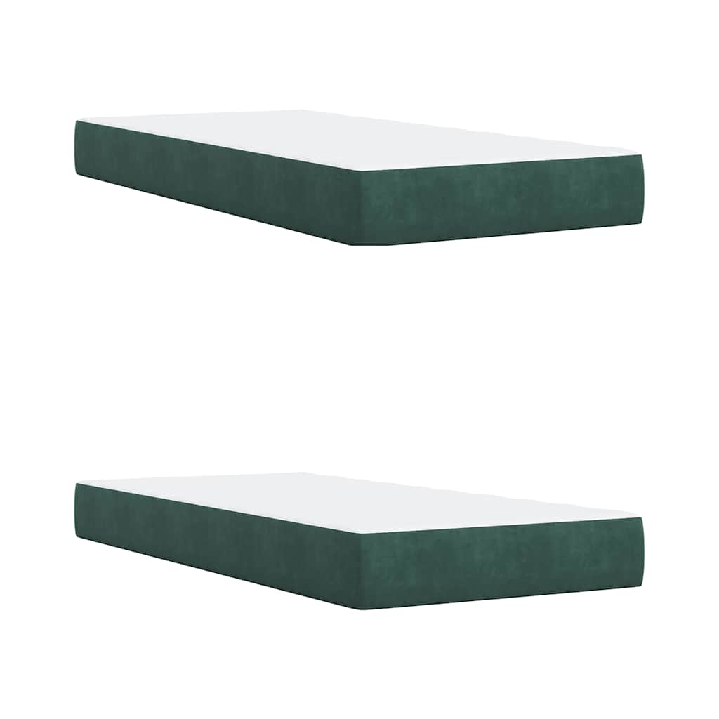 Sommier à lattes de lit et matelas Vert foncé 200x200cm Velours - XIOS