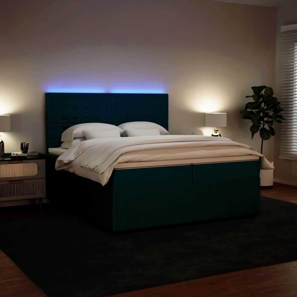 Sommier à lattes de lit et matelas Bleu 200x200 cm velours - XIOS
